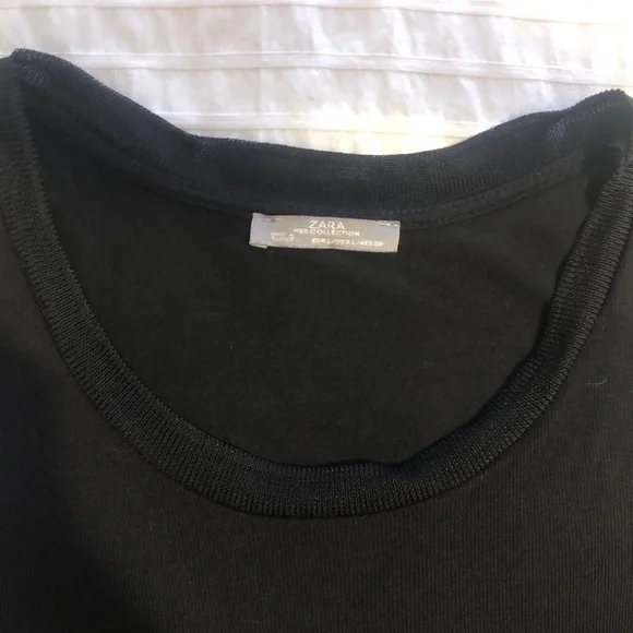 Zara Lightweight Black Sleeveless layered Maxi Dress size Large - Picture 5 of 10